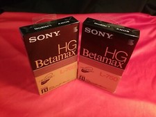 SONY HG BETAMAX L-750 LOT OF 2 NEW OLD Stock FACTORY SEALED BLANK TAPES