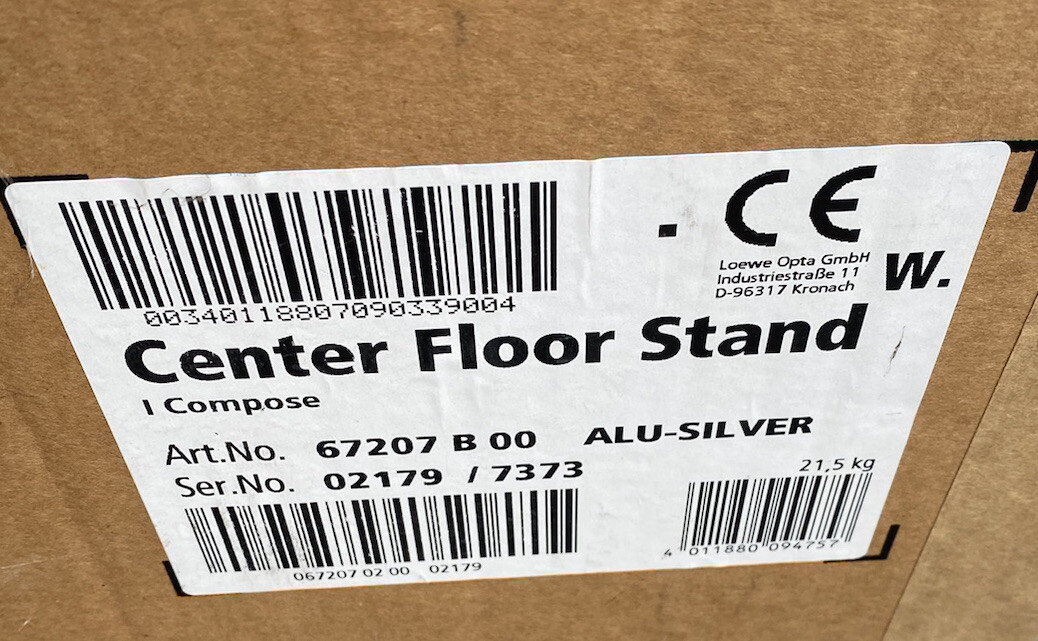 Loewe Center Floor Stand I Compose 67207 B 00 Aluminium Silver *Original  Packagi