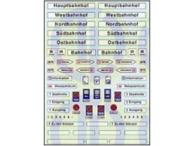 TL-Decals 1901 - Decals Bahnhof DB - Spur N - NEU