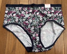 Size Sz 14/16 Lane Bryant Cacique No Show Full Brief Nylon Panty Blue Pink Rose
