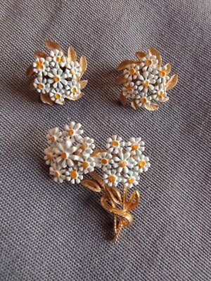 white dandelion earrings