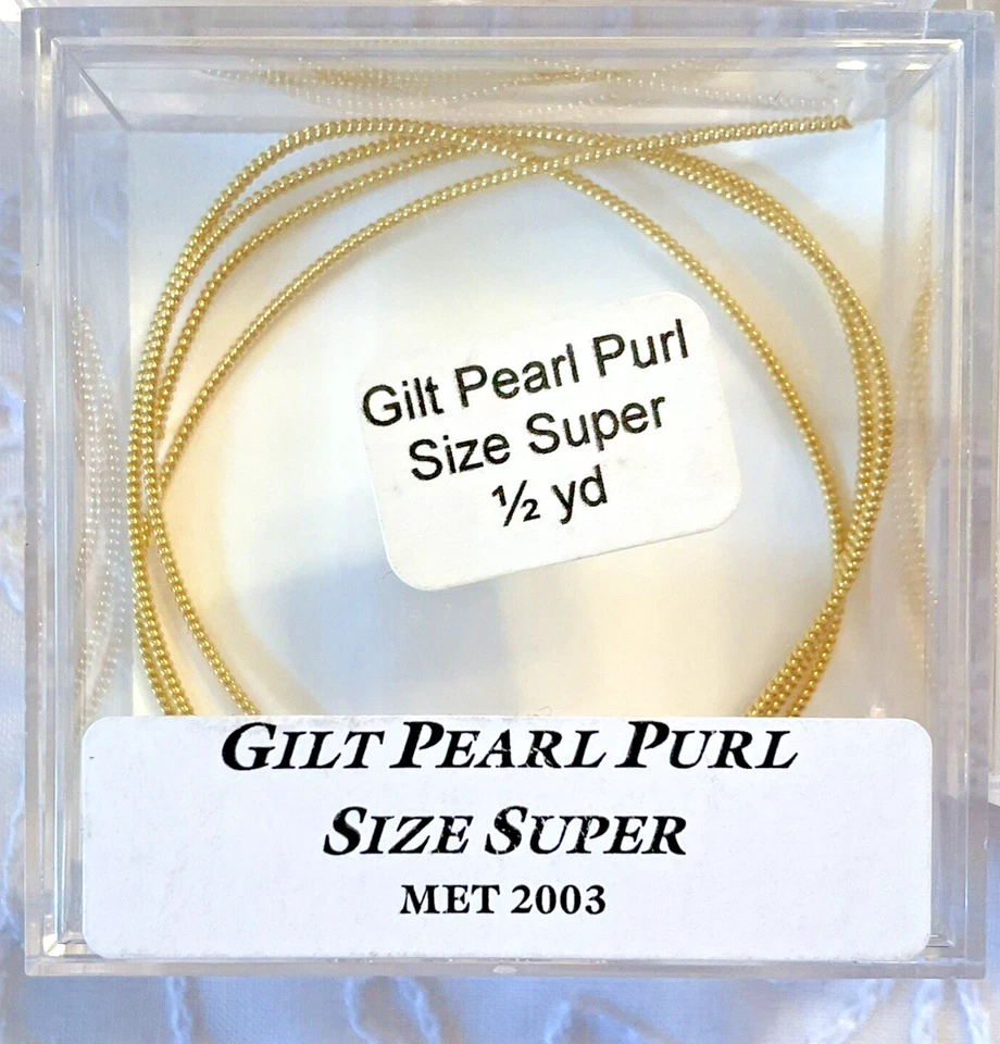 Needlepoint Embroidery Goldwork Threads Lot of 4 Gilt Pearl Purl #1 2 5 Super - Image 3 of 4