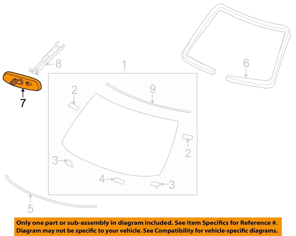 Espejo retrovisor interior delantero central usado se adapta a: Nissan Rogue 2011 centro delantero Foto 3 de 4