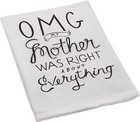 Primitives By Kathy Asciugamano Da Cucina 'The Beach Is My Happy Place' - Cotone E Lino Con Nappe