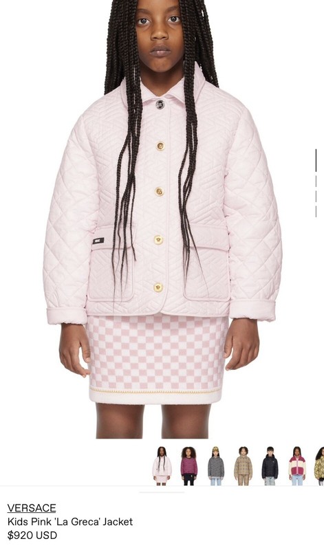 VERSACE Kids Pink 'La Greca' Jacket