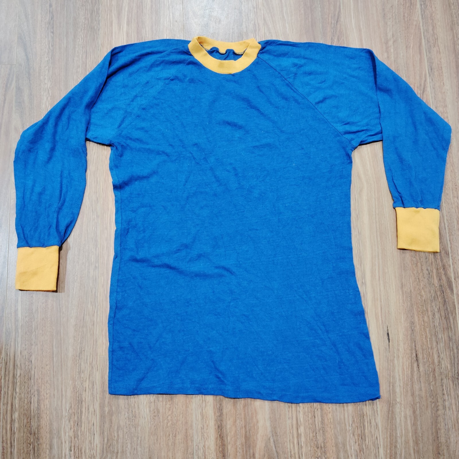 Kotaura 70s Vintage Ringer Shirt East Germany Blue Yellow - Very Rare
