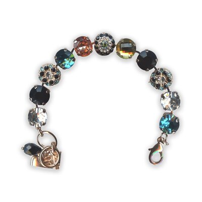 Bracelet by Mariana Cannoli Coll. Gorgeous Clear, Jet, Indicolite, Apricot, &...