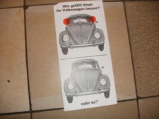 VW Brezel Ovali Käfer+Dickholmer Faksimile Prospekt Winker/Blinker im Volkswagen