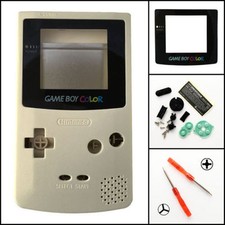 GBC Nintendo Game Boy Color Replacement Housing Shell Gold Screen Lens MINT NEW