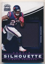 D'ONTA FOREMAN 13 2017 Panini Crown Royale PINK SILHOUETTE JERSEY RC /250 TEXANS
