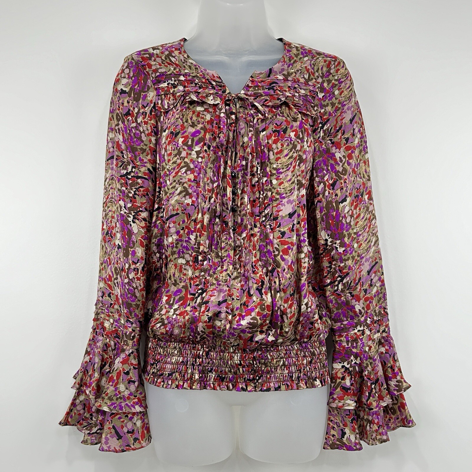 Top Bebe Mujer S Floral 100% Seda Flor Niño Boho Hippie Hada Caprichoso Retro