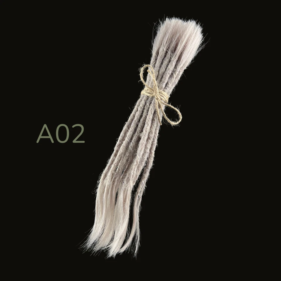 Bright Dreads 10 piezas Cabello Humano Extensiones Rastas Natural, 100% Cabello Humano Foto 3 de 4