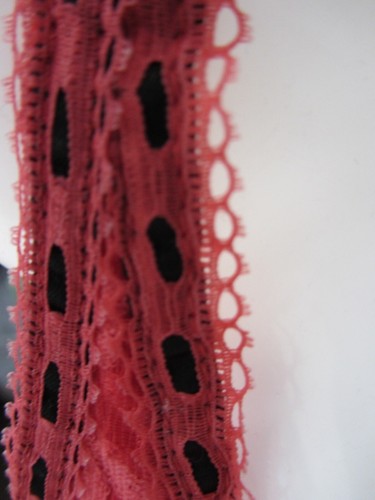 Sexy Red Lace Balcony Bra with black ribbon trim size 36B by Silhouette - Picture 5 of 9