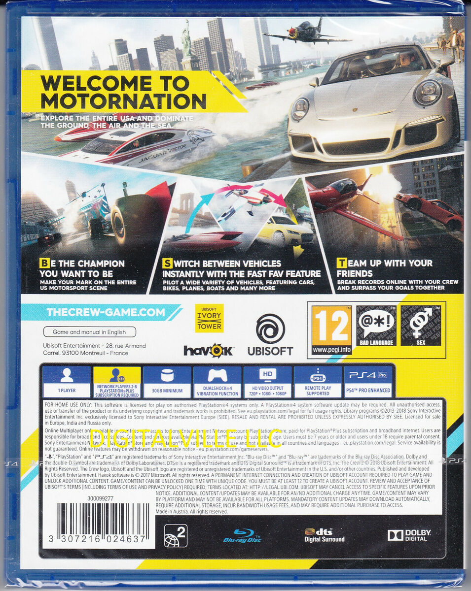 The Crew 2 - PlayStation 4, PlayStation 4