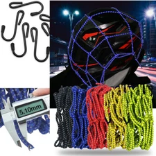 15"x15" Motorcycle Heavy Duty Bungee Cargo Net Luggage Tie-Down Net with 6 Hooks