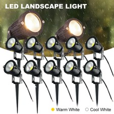 10X 12V 5W Landscape Spotlights Warm/Cool White Garden Waterproof LED Outdoor