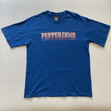 Vintage Pepperdine University Shirt Mens Large Blue College NCAA Malibu 90s