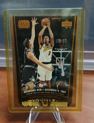 DONYELL MARSHALL 1998-99 UPPER DECK GAME DATED BRONC ENCORE! #/100! WARRIORS! - 第 1/3 張圖片