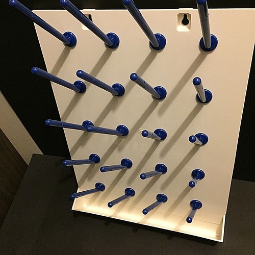 Polylab Draining Rack Draining Rack Lab Drying 20 Pegs with Drain Pan for Tubes and Bottles ...