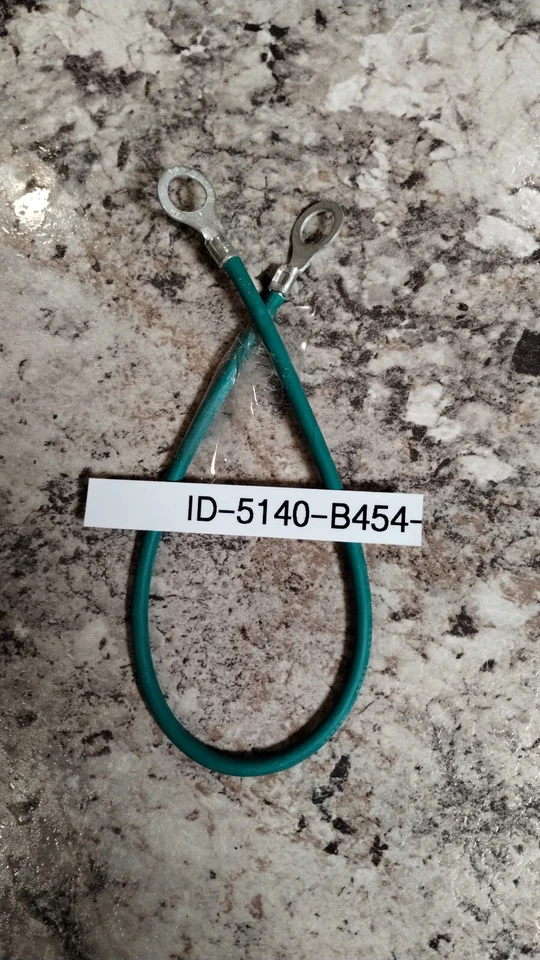 全新 批量 20 件 Molex 绿色 12 英寸 长跳线 10 AWG 带 3/8 英寸 眼环端子 — 第 2/3 张图片