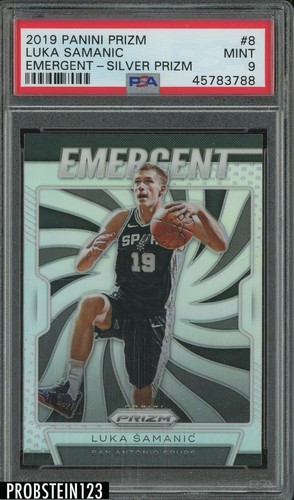 2019 Panini Prizm Basketball Prizm Silver Luka Samanic #8 PSA 10