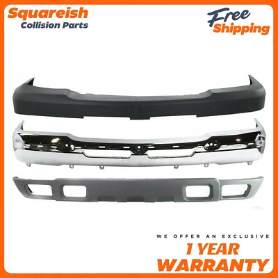 New Front Bumper Chrome Kit For 2003-2006 Chevrolet Silverado 2500HD 3500HD