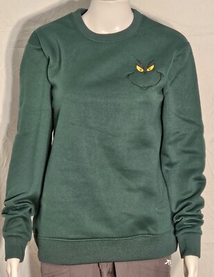 GRINCH DR. SEUSS Green Long Sleeve Sweatshirt, Top Left Grinch