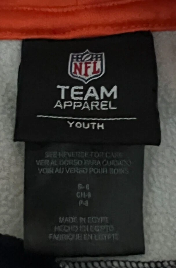 VETEMENTS Felpa con cappuccio NFL Team Apparel Youth Boy's Small (8) Denver Broncos