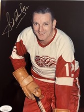 Sid Abel Signed 8x10 Detroit Redwings Photo JSA Certified