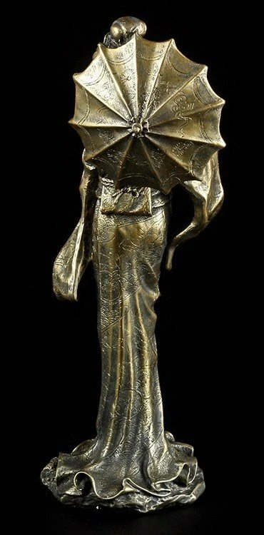 Geisha Figur - Koyuki mit Schirm - Statue Deko asiatisch - Bild 3 von 4