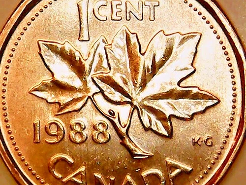 1988 Canada Small Cent — photo from the most recent tracked eBay sale