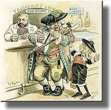 Irish Whiskey Bar Picture Made on Stretched Canvas Wall Art Decor Ready to Hang!