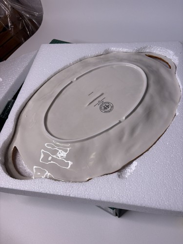 Fitz and Floyd Harvest Handled Oval Serving Platter Tray 20” x 13" - Picture 7 of 8
