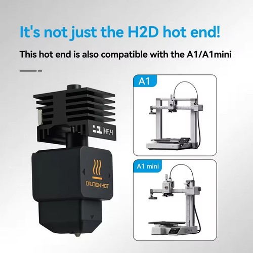 High Flow Hotend Kit For Bambu Lab H2D/A1/A1 mini 0.2 0.4 0.6 0.8mm Nozzle ASUK - Photo 6/20