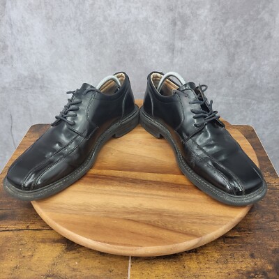 Skechers Cities Angel Black Leather Oxford Dress Shoes 70060 Men