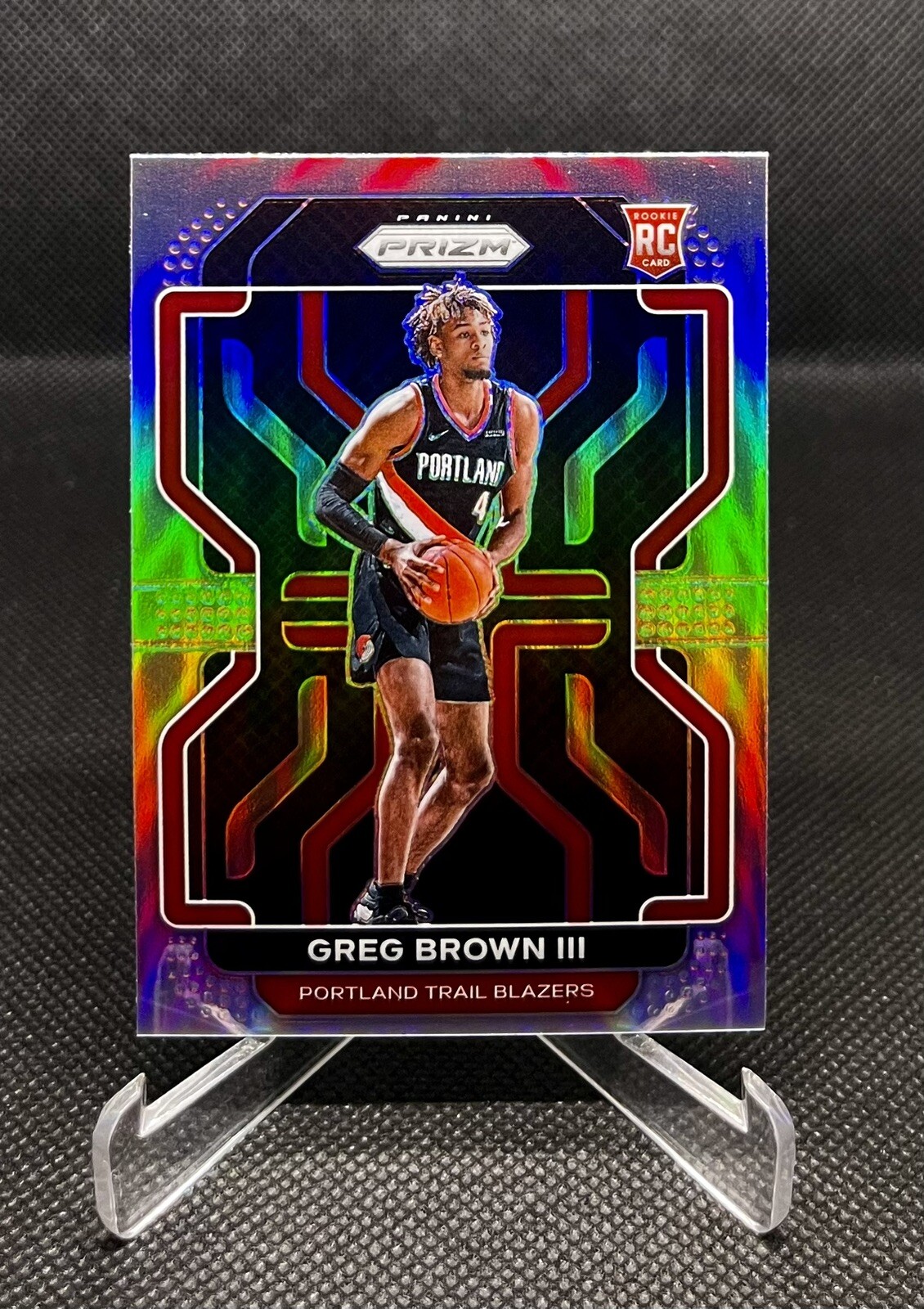 2021-2 Panini Prizm Greg Brown III #291 Silver Prizm Rookie Card Trailblazers