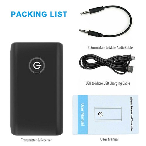 2-in-1 Blue-tooth 5.3 Wireless Transmitter Receiver Adapter Audio 3.5MM Jack Aux - Zdjęcie 3 z 6