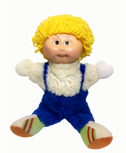 RARE HTF Vintage Cabbage Patch Doll Plush Blue White Hand Puppet Korea 12" - Picture 2 of 9