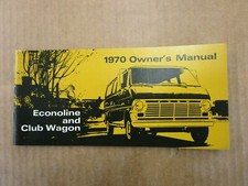 1970 Ford Econoline Van Club Wagon Van Owners Manual Book Guide Original