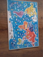 Wooden Jigsaw Puzzle Board X2/ World Map And UK Map/ 2 Wooden jigsaw