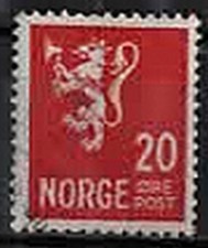1937. Norvège. Lion héraldique. La rage des lions. N°176.