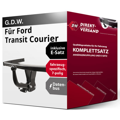 Anhängerkupplung starr + E-Satz 7pol spezifisch für Ford Transit Courier 23- Set