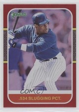2021 Panini Donruss Retro 1987 Variation Holo Red Sammy Sosa (Blue Jersey) 2qw
