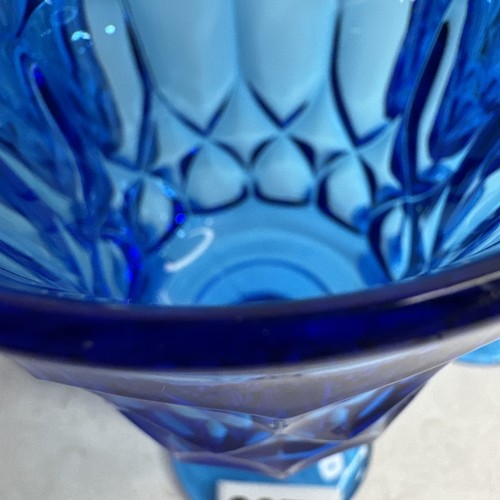 Noritake Perspective Cobalt Blue Water Wine 6.5" Set of 3 Goblets Elegant! - Picture 11 of 12