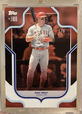 2023 Topps X J-Rod Mike Trout Red Foil 5/5