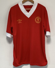 Umbro Liverpool 1977 European Cup Soccer Jersey Shirt Red/White V-Neck