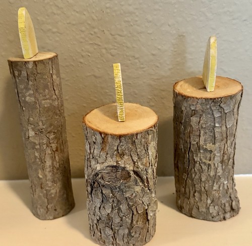 Set Of 3 Handmade Faux Folk Art Candles Country Farmhouse Holidays Rustic - Picture 2 of 5