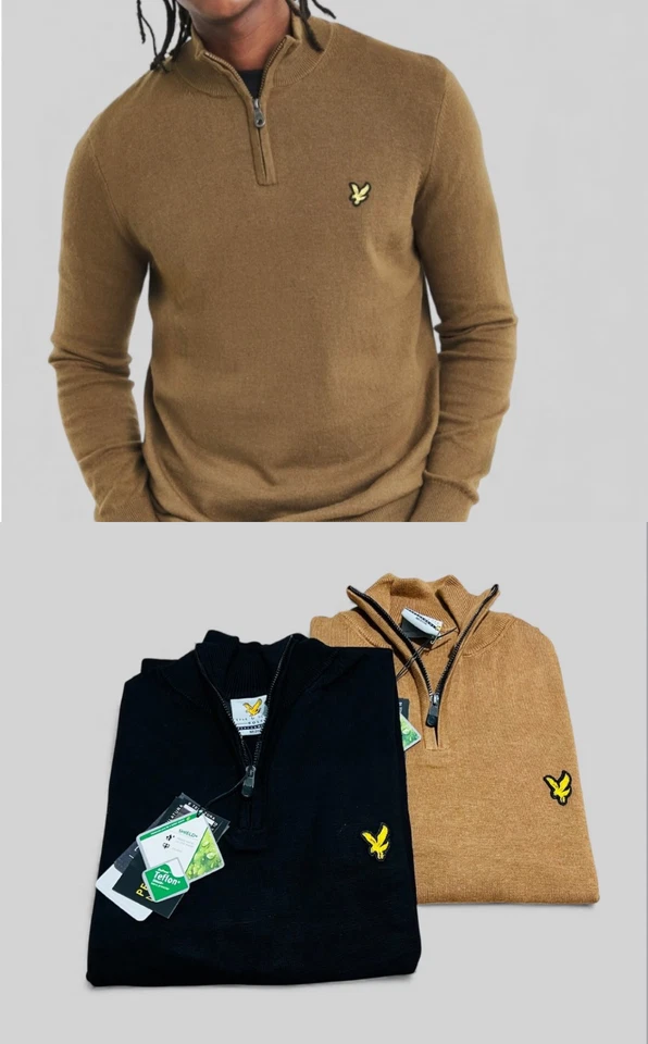 LYLE & SCOTT LYLE AND SCOTT PREMIUM LONG SLEEVE ZIP JUMPER FOR MENS