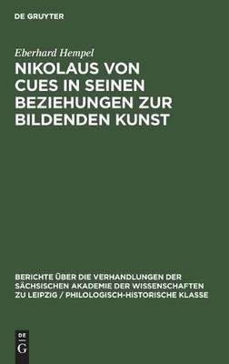 Eberhard Hempel Nikolaus Von Cues in Seinen Beziehungen Zur Bildenden (Hardback)