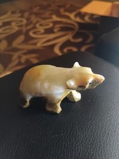 Crystal Rock Agate Bear White